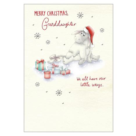 Granddaughter Winnie The Pooh Eeyore Christmas Card £2.80